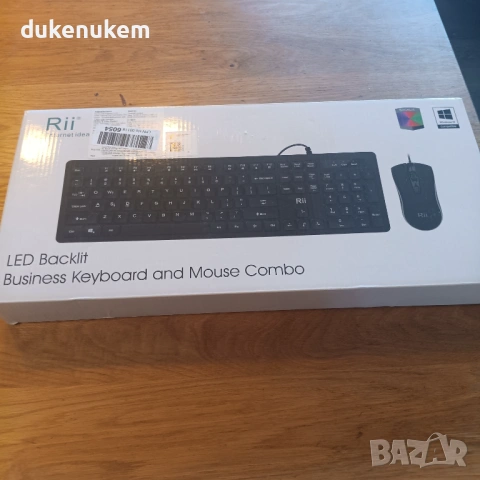 Комплект клавиатура и мишка с кабел – RGB подсветка, USB, QUERTZ, черен, снимка 12 - Клавиатури и мишки - 53382191