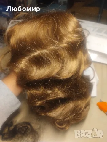Чуплива кестенява перука 4 , снимка 2 - Аксесоари за коса - 47616307