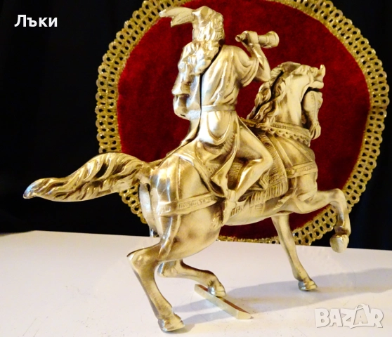 Бронзова статуетка Конник,Ездач,Ловец,1 кг. , снимка 7 - Статуетки - 51800761