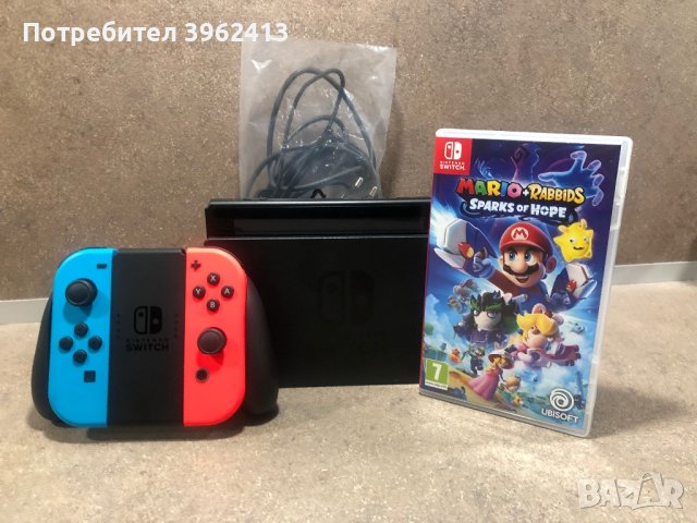 Nintendo switch Red and Blue с играта Mario+Rabbids Sparks of Hope, снимка 1 - Nintendo конзоли - 43960195