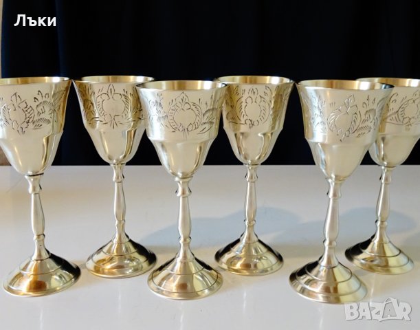 Английски бронзови чаши,гравирани. , снимка 3 - Антикварни и старинни предмети - 32667080