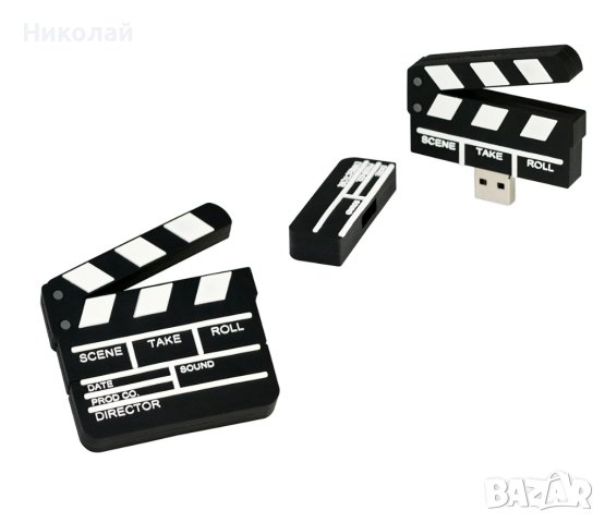 USB Флашка 32 гб Филмова клапа , видео режисьорска клапа , директорска клапа , снимка 1 - USB Flash памети - 43241244