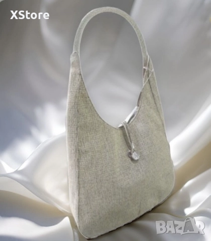 Удобна текстилна дамска чанта за рамо с кристал, снимка 3 - Чанти - 52582965