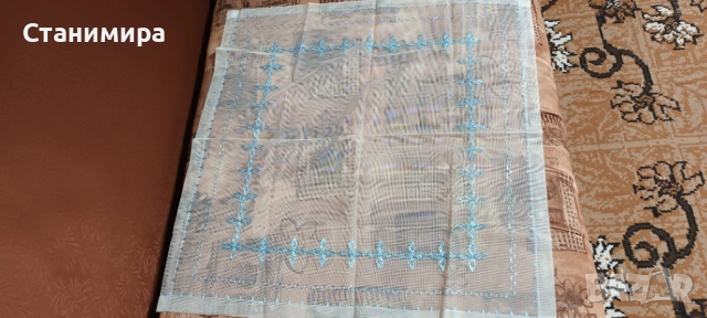 карета тюл, ръчна бродерия - 2 бр., снимка 6 - Други - 52956733