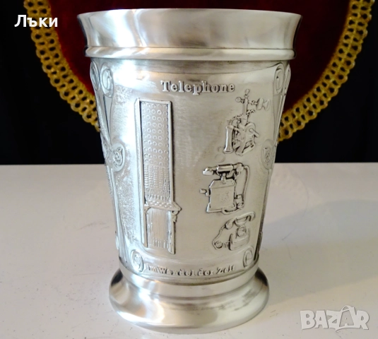 Чаша от калай,халба 300 мл.,стари телефони,конник,Дюрер. , снимка 5 - Антикварни и старинни предмети - 51581098