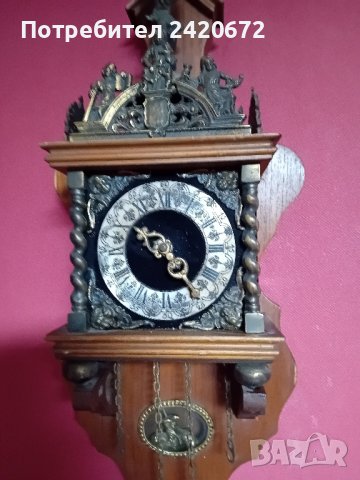 Антикварен  стенен  часовник  "Атлас", снимка 5 - Стенни часовници - 43785421