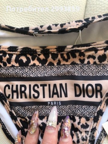 Бански бикини Диор*С/М*DIOR LEOPARD PRINT SWIM, снимка 4 - Бански костюми - 37282700