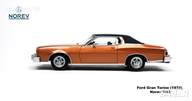 Ford Gran Torino 1974 - мащаб 1:43 на Norev моделът е нов в кутия, снимка 5 - Колекции - 50472198