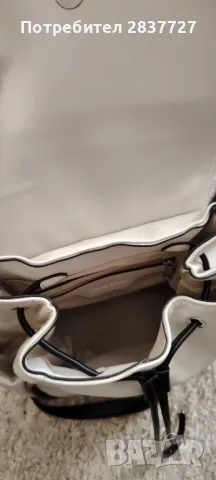 кожена раница цвят екрю, снимка 4 - Раници - 48037546