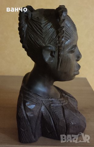 Абаносова глава-символ на Плодородието-състояние безупречно!, снимка 3 - Статуетки - 39667484