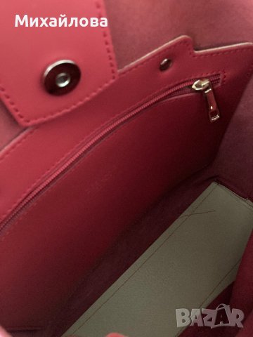 Кожена чанта Zee Lane, естествен велур и кожа, оригинал, снимка 7 - Чанти - 37334918