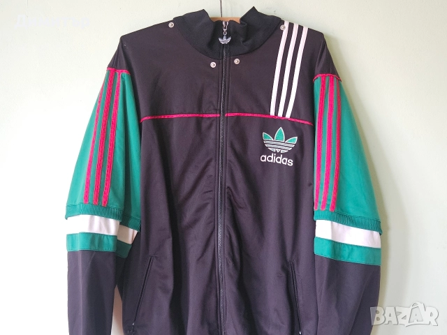 Vintage Adidas track jacket горница анцунг band of the 3 stripes XL, снимка 2 - Спортни дрехи, екипи - 52703479
