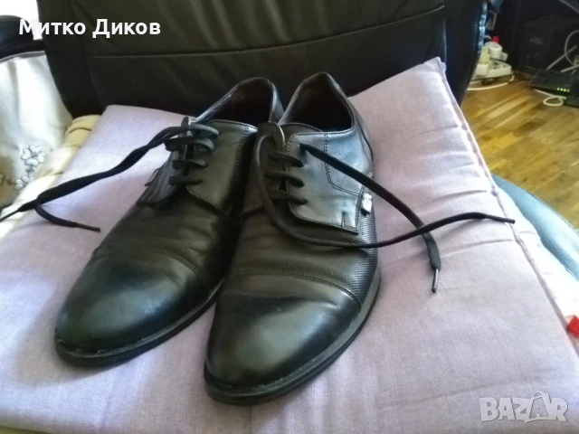 Мъжки маркови обувки като нови естествена кожа тел.бокс Долче Габанна стелка 280мм реален размер №43