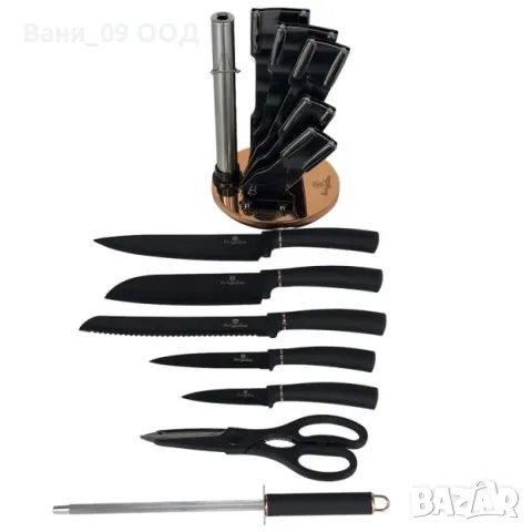Висококачествен сет ножове с въртяща се стойка , снимка 3 - Прибори за хранене, готвене и сервиране - 48718323
