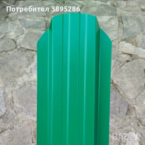 Метални профили (летви) GELESMETAL за ограда, Цвят Зелена мента, 600мм, снимка 2 - Огради и мрежи - 40038913
