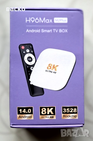 TV Box H96 Max M2 Plus 4Gb/128Gb Android 14 HDMI Dual Wi-Fi