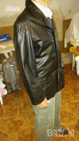 Мъжко кожено яке тип сако, снимка 3 - Якета - 27094317