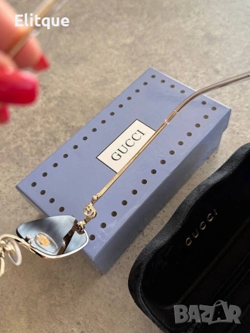очила с черен обикновен калъф и ув защита Gucci, снимка 3 - Слънчеви и диоптрични очила - 53225300