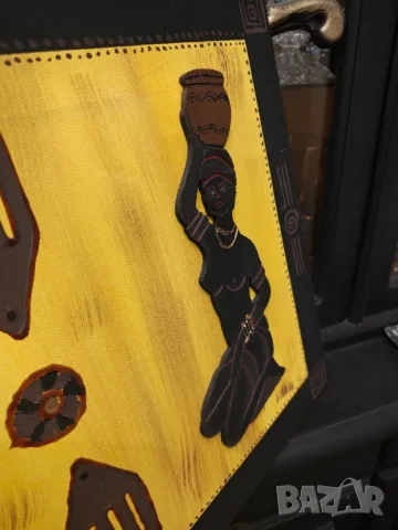 Африканска картина с абанос , снимка 3 - Картини - 49863242