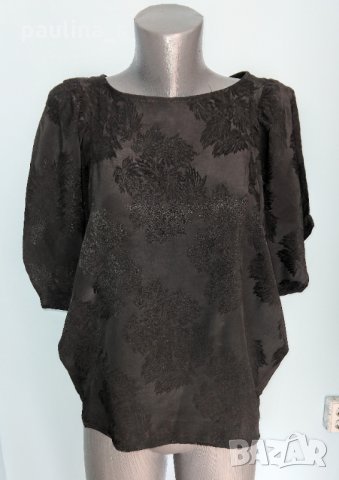 Ацетатна коприна с флорален принт / Дизайнерска блуза тип туника "Mery time" , снимка 2 - Туники - 28301473