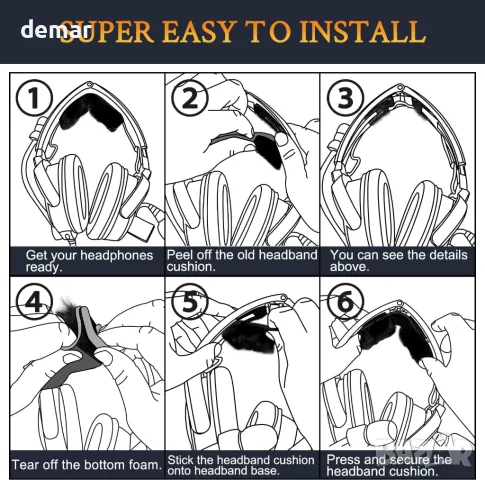 SOULWIT Комплект за смяна за Bose Aviation X A10/A20 слушалки - Черни, снимка 5 - Други - 49870163