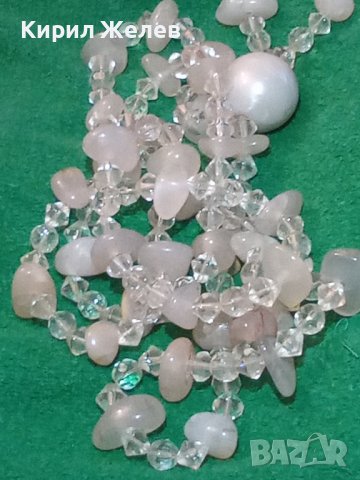 СКЪПОЦЕННА ОГЪРЛИЦА от ФАСЕТИРАН ЧИСТ ПЛАНИНСКИ КРИСТАЛ и МЛЕЧЕН КВАРЦ МАЙСТОРСКА ИЗРАБОТКА 30143, снимка 2 - Колиета, медальони, синджири - 37900867