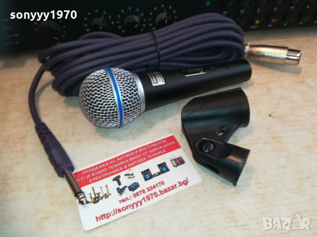 shure beta 58s с кабел и държач 2303211719, снимка 4 - Микрофони - 32275804