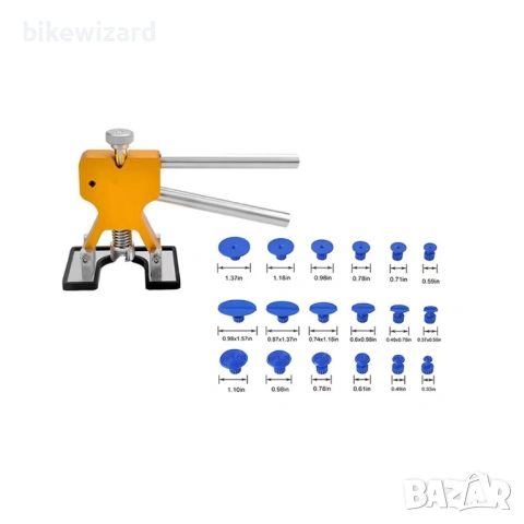 Комплект инструменти за ремонт на вдлъбнатини без боядисване + лепящи накрайници НОВО