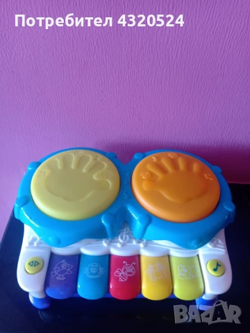 Музикална играчка 2 в 1 Пиано и Барабани - Playgro, снимка 2 - Музикални играчки - 51335247