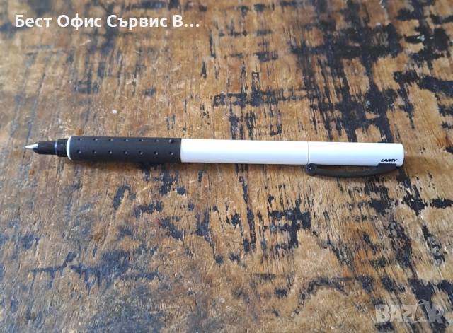 ролер Lamy Лами бял с черен гумен грип модел 377, снимка 6 - Ученически пособия, канцеларски материали - 52789466