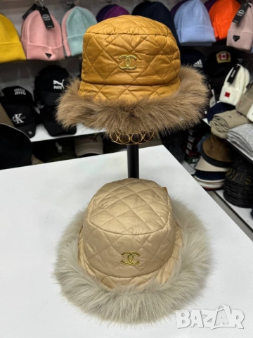 зимни шапки с пух ami prada loewe chanel jaquemus , снимка 4 - Шапки - 52013785