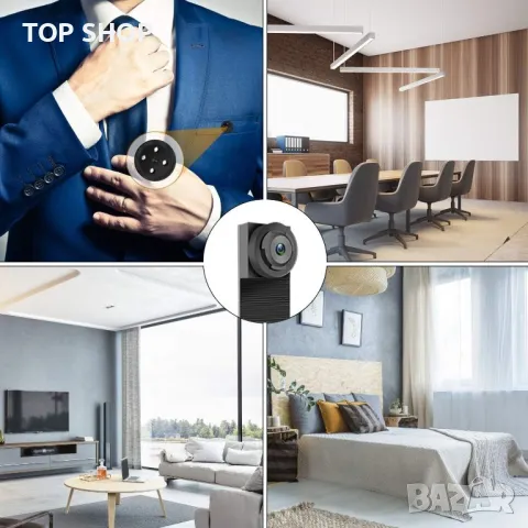 ‎Wi-Fi Мини шпионска камера,1080P,DIY камера 11 часа живот на батерията,Детекция на движение, снимка 2 - Камери - 48632843