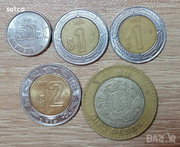 Лот монети Мексико 2008 - 2017 година, снимка 1 - Нумизматика и бонистика - 39065399