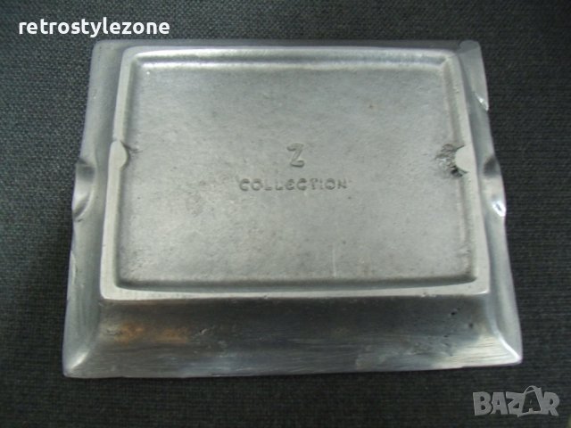 № 6684 стар метален пепелник - Z collection  - размер 18 / 15 / 3 см, снимка 3 - Други ценни предмети - 38957843