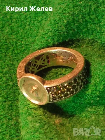 THOMAS SABO БУТИКОВ СРЕБЪРЕН ПРЪСТЕН СРЕБРО 925 с КАМЪНИ ОЛИВИН / ПЕРИДОТ и ГНЕЗДО За ПЕРЛА 50197, снимка 18 - Пръстени - 49886674