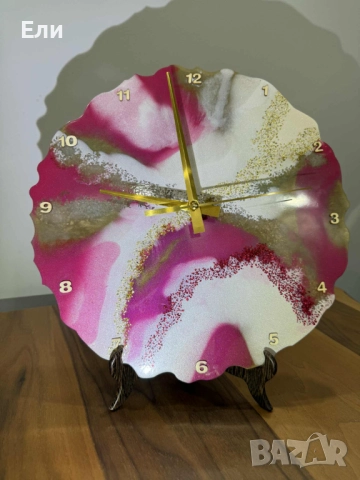 Голям дизайнерски, ръчно изработен часовник, снимка 2 - Стенни часовници - 52646220