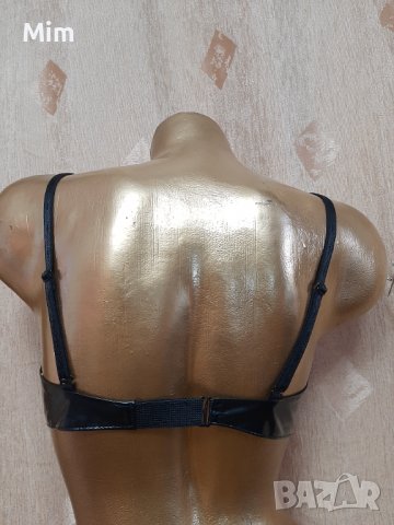 80 В Черен кожен сутиен/ бюстие/, снимка 4 - Бельо - 40211538