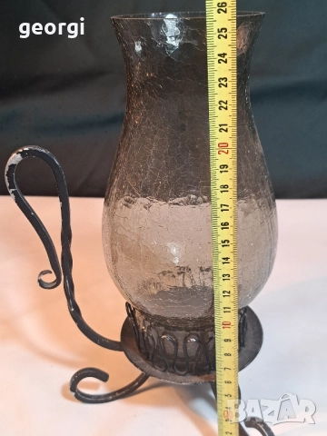 стар свещник от ковано желязо 29/2, снимка 5 - Декорация за дома - 52078697