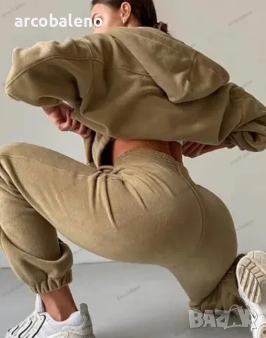 Дамски моден спортен комплект от две части за свободното време, 5цвята , снимка 4 - Комплекти - 47261072