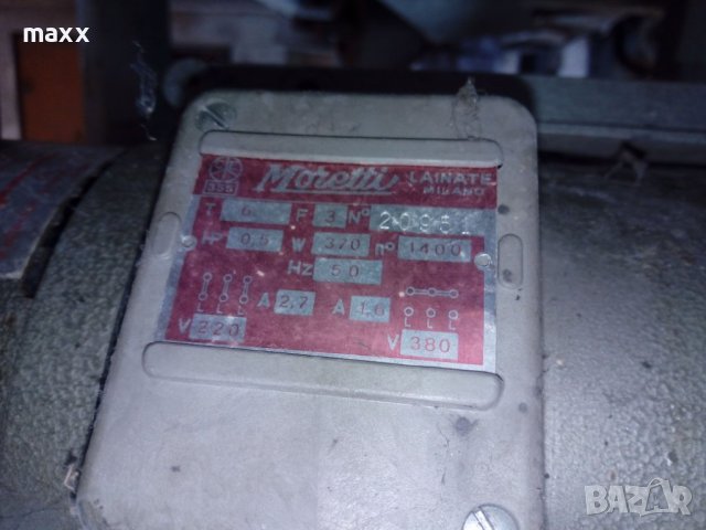 Електрически мотор, двигател шевна машина, италиански Moretti, монофазен трифазен, снимка 3 - Електродвигатели - 43881130