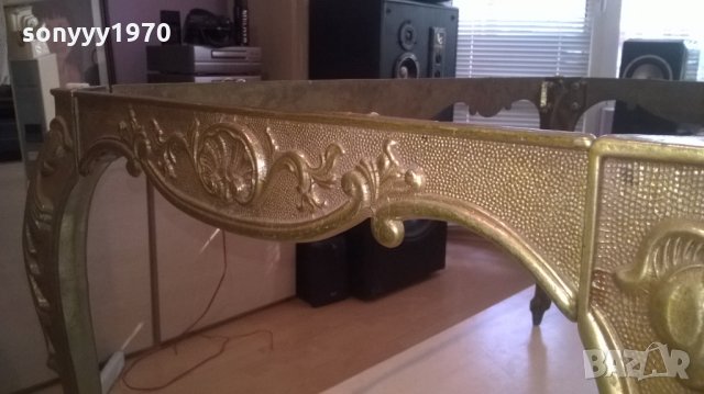 АНТИЧНА маса в цвят злато-мед/месинг-внос франция, снимка 14 - Антикварни и старинни предмети - 26284131