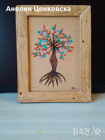 "Дървото на живота",акрил върху дърво, снимка 4 - Картини - 37167325