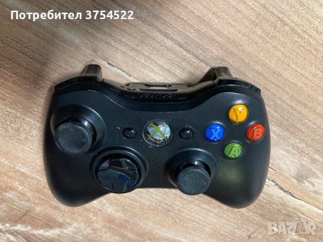 БЕЗЖИЧЕН ГЕЙМПАД - XBOX 360 WIRELESS CONTROLLER BLACK Оригинален , снимка 4 - Джойстици и геймпадове - 43831500