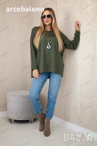 Дамски вискозен суичър с висулка, 16цвята, снимка 12 - Суичъри - 47522492