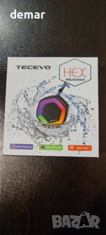 TECEVO HEX Bluetooth безжичен високоговорител с LED светлина, снимка 7 - Bluetooth тонколони - 43584569