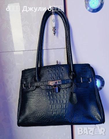 Уникална дамска чанта от естествена кожа, снимка 5 - Чанти - 53212024