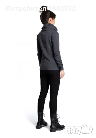 Суичър с асиметричен цип в цвят графит B071 BE, снимка 3 - Суичъри - 47751784