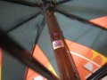 Фишер марков Стар чадър, пъстър, с дървена дръжка, снимка 5