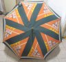 Фишер марков Стар чадър, пъстър, с дървена дръжка, снимка 1 - Други ценни предмети - 28950992