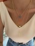 Gold necklace –butterfly -stone, снимка 1 - Колиета, медальони, синджири - 37682060